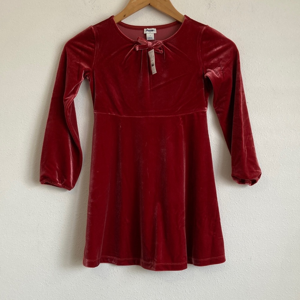 Crewcuts Rich Red Velvet Dress 7